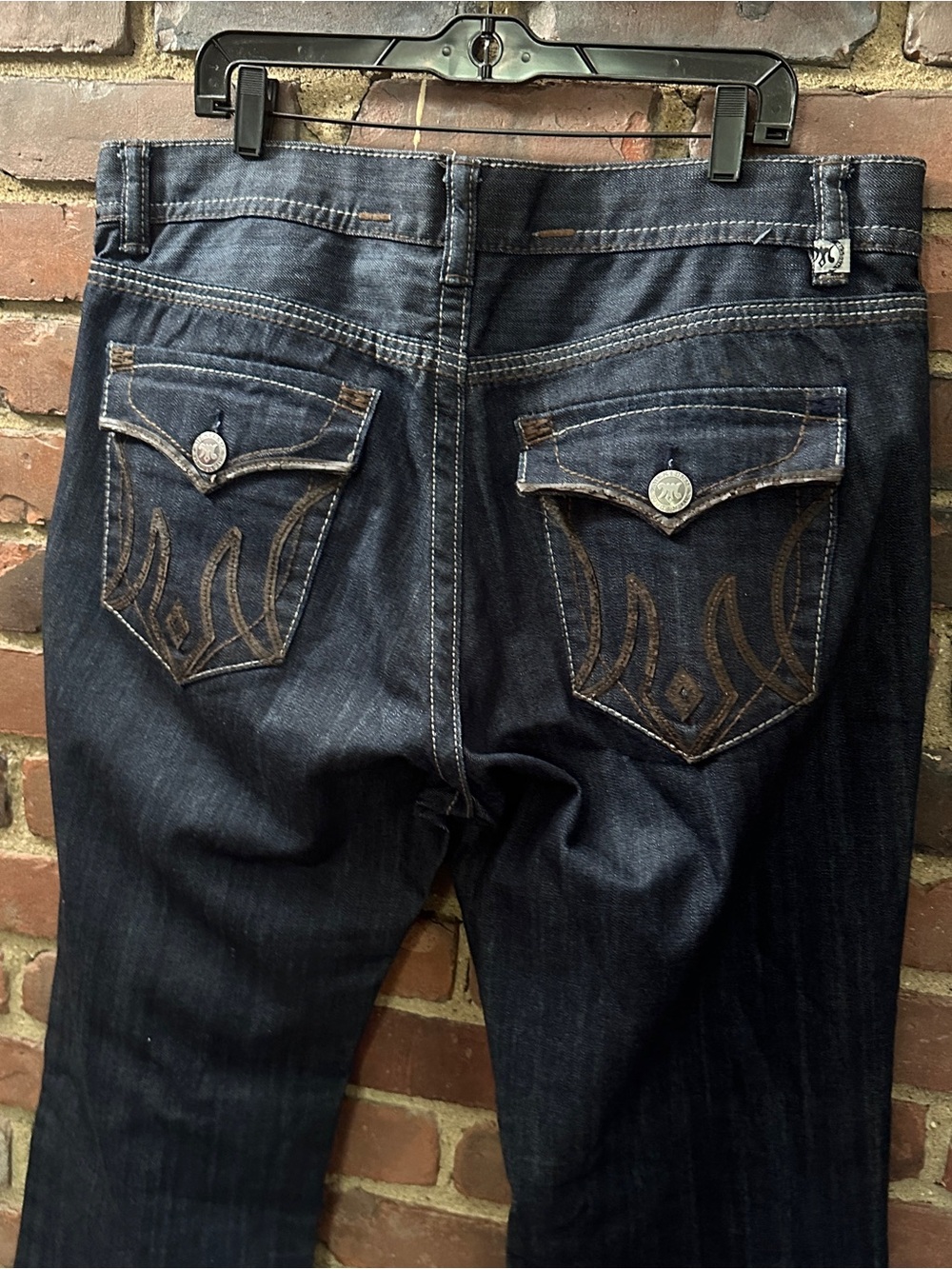 Buckle MEK St Petersburg bootcut dark wash size 38 X 31 flap pockets